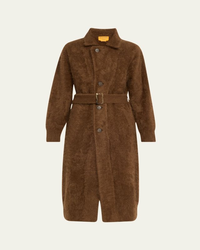 Grizzly Cashmere Long Belted Coat